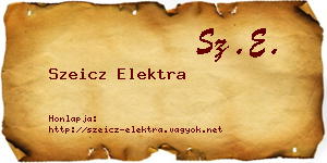 Szeicz Elektra névjegykártya